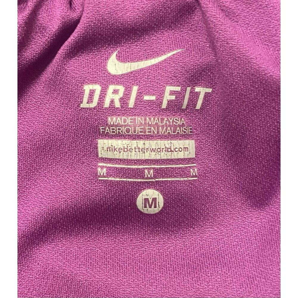 Nike Dri Fit Women’s Running Shorts‎ M Drawstring Purple Black White - Picture 5 of 7